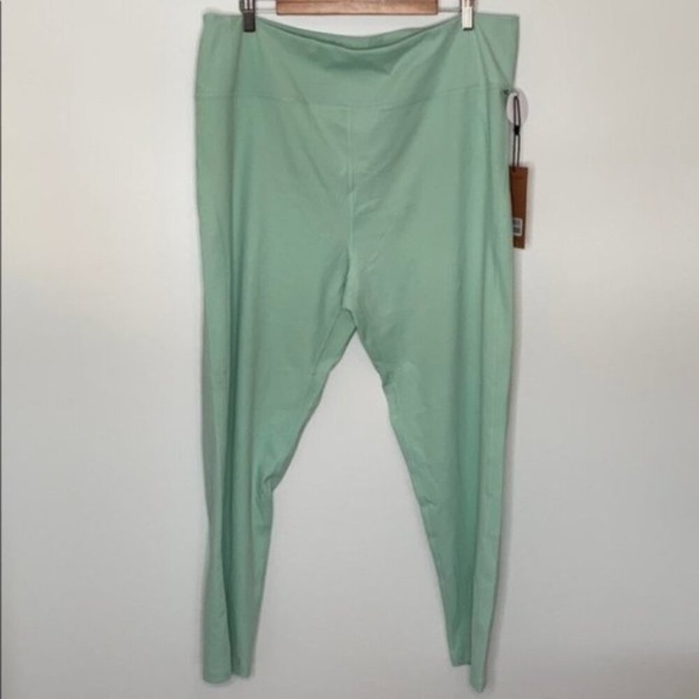 Girlfriend Collective Women Green High-Rise Compression Leggings Plus Size 6XL